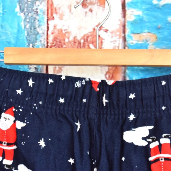 Men's Old Navy Flannel Pajama Pants Sleep Lounge MEDIUM Santa HoHoHo NEW - Picture 8 of 10